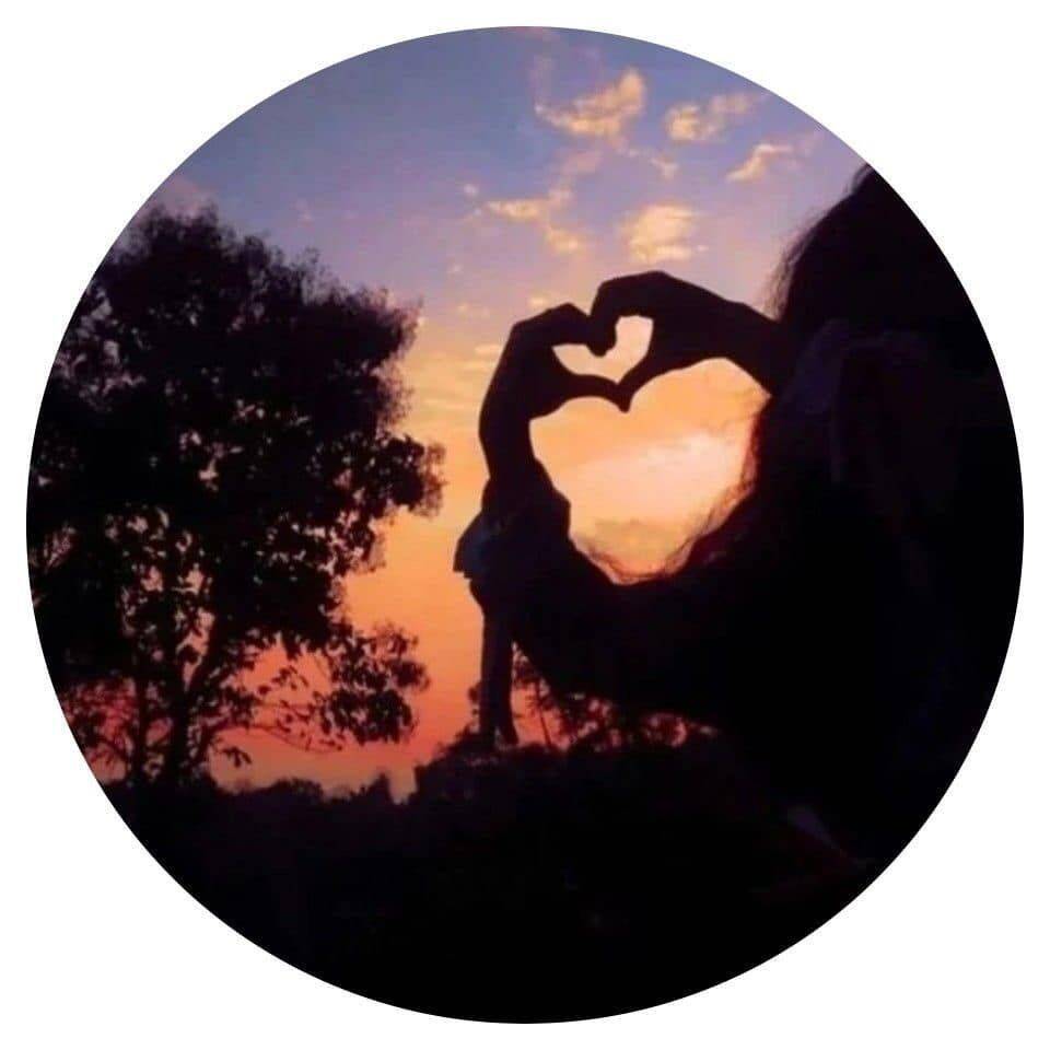 Beautiful and Cute Silhouette Pfp Profile Picture at Sunset
