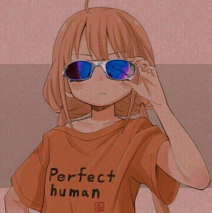 Cute Anime Character with Aesthetic Glasses pfp Profile Picture