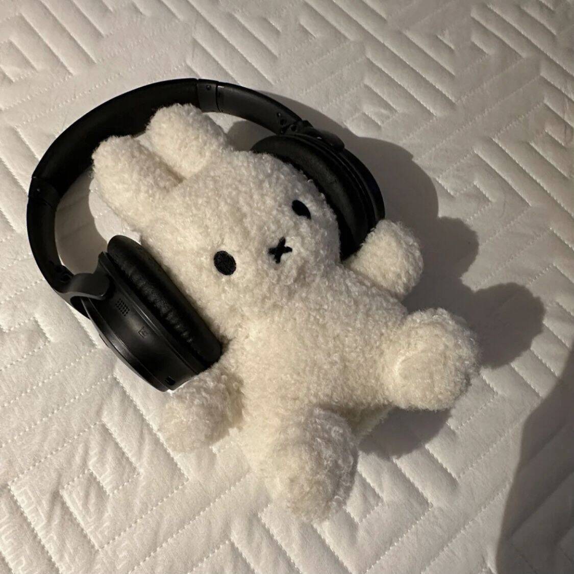 Cute and Adorable Plush Bunny Pfp Profile Picture with Headphones