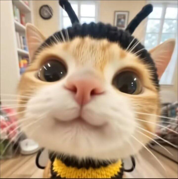 Cute Cat pfp Profile Picture in Bee Costume
