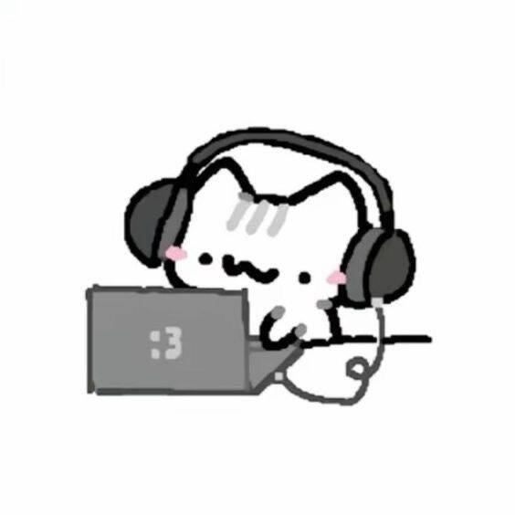 Cute Cat pfp Profile Picture with Headphones