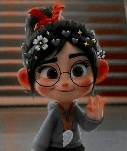 Cute Girl with Glasses and Heart pfp Profile Picture