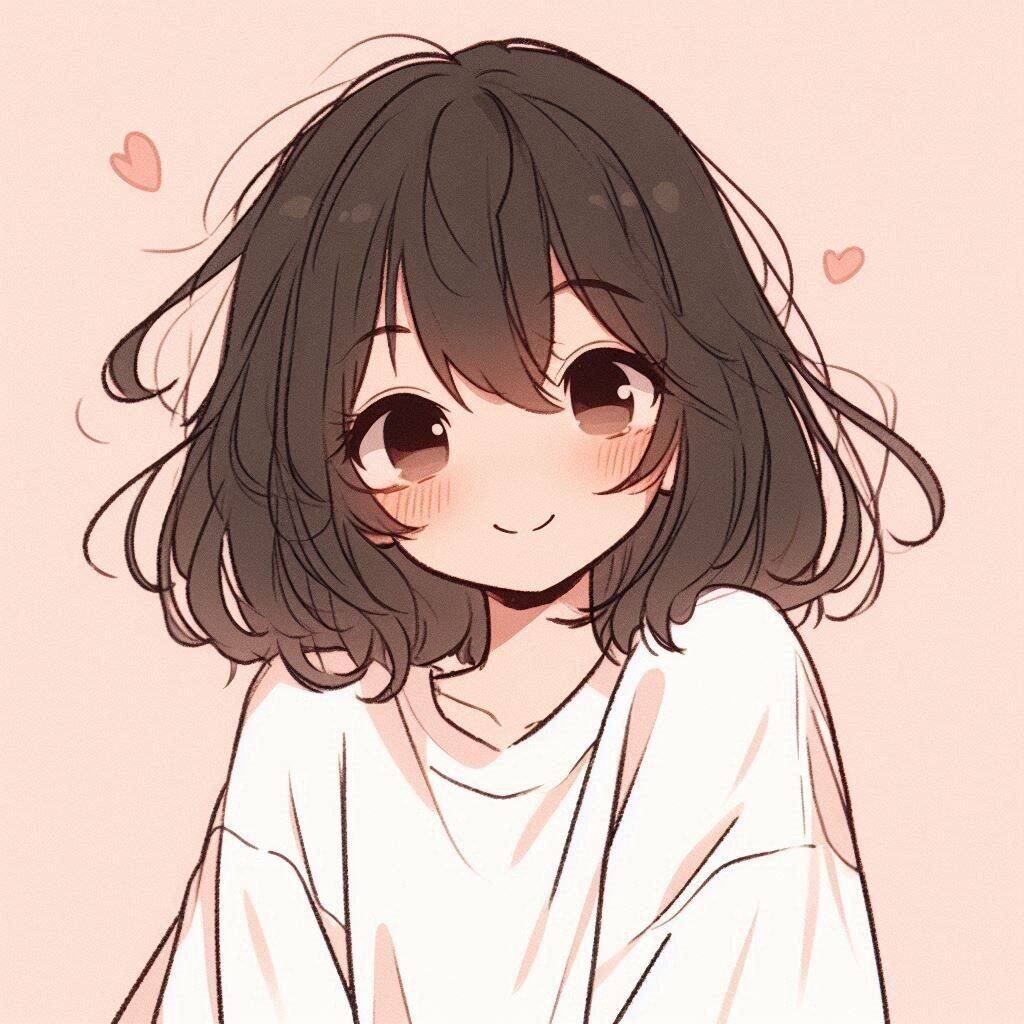 Cute and Adorable Girl Pfp Profile Picture with Aesthetic Loose Hair