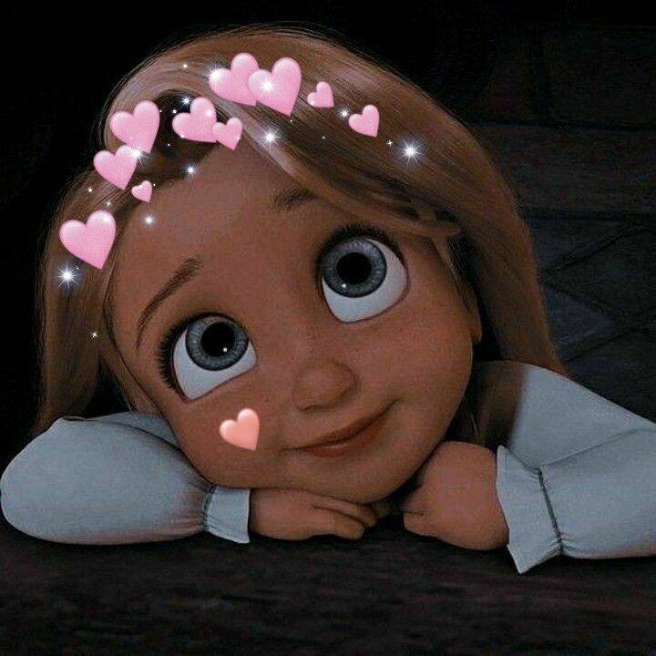 Cute Girl Pfp Profile Picture with Hearts for WhatsApp