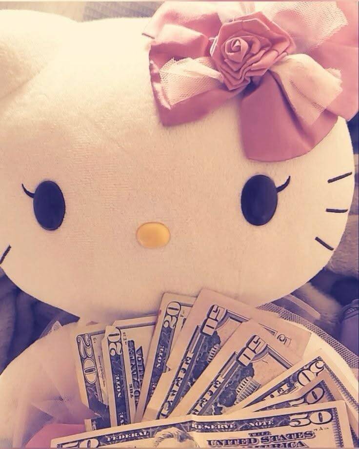 Cute Hello Kitty pfp Profile Picture with Money