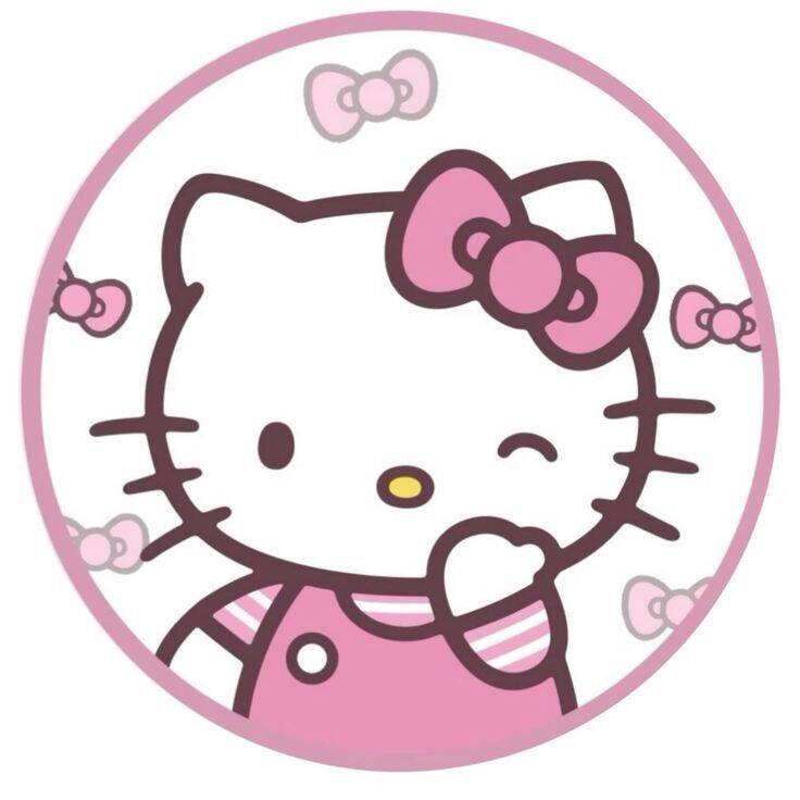 Cute Hello Kitty pfp Profile Picture with Pink Bow