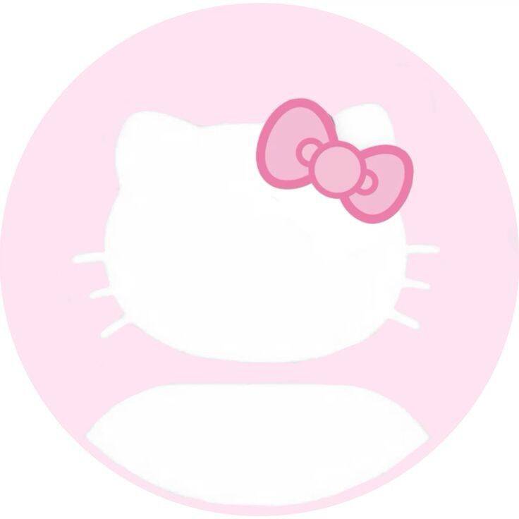 Cute Hello Kitty pfp Profile Picture with Pink Bow