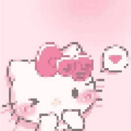 Cute Hello Kitty pfp Profile Picture with Pink Heart