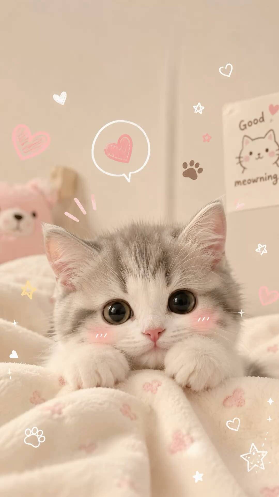 Cute Kitten pfp Profile Picture with Big Eyes and Baby Face