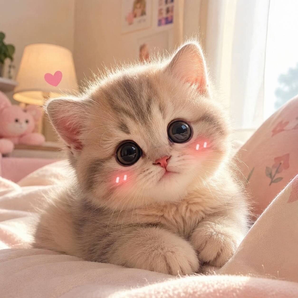 Cute Kitten pfp Profile Picture with Big Eyes