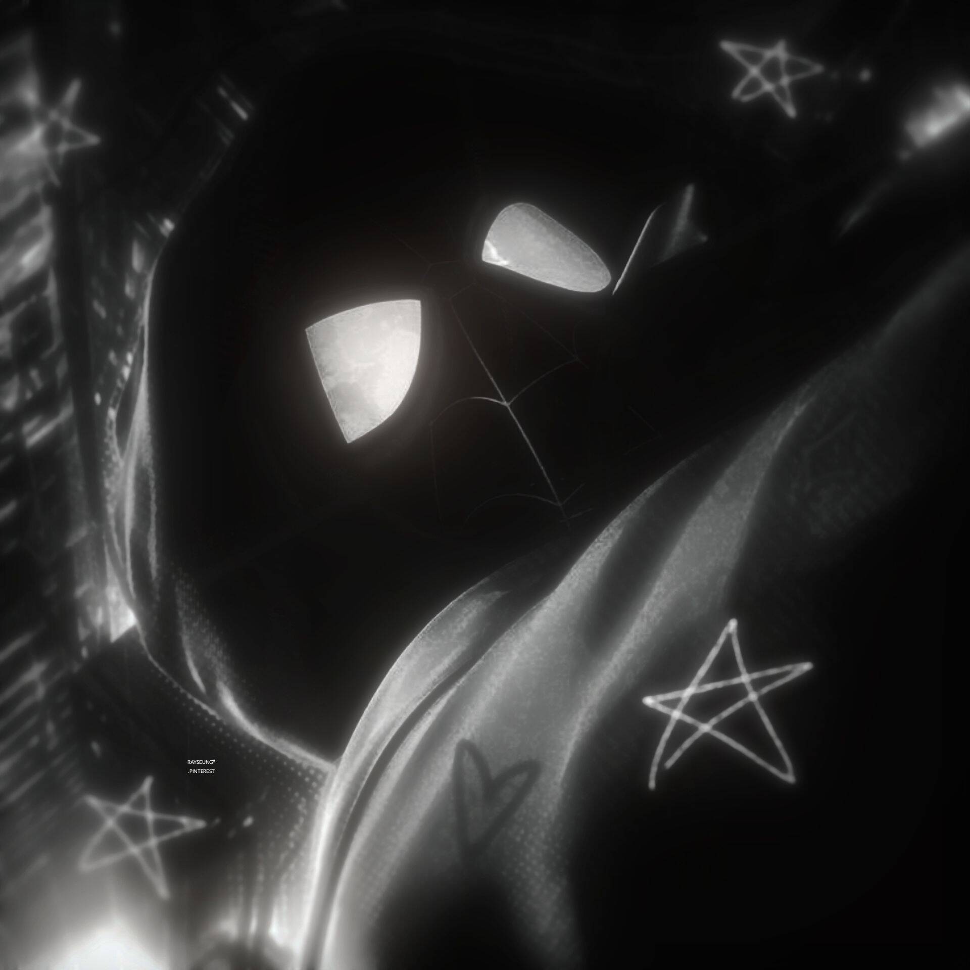 Black Profile of Spider-Man in Dark Style pfp Profile Picture