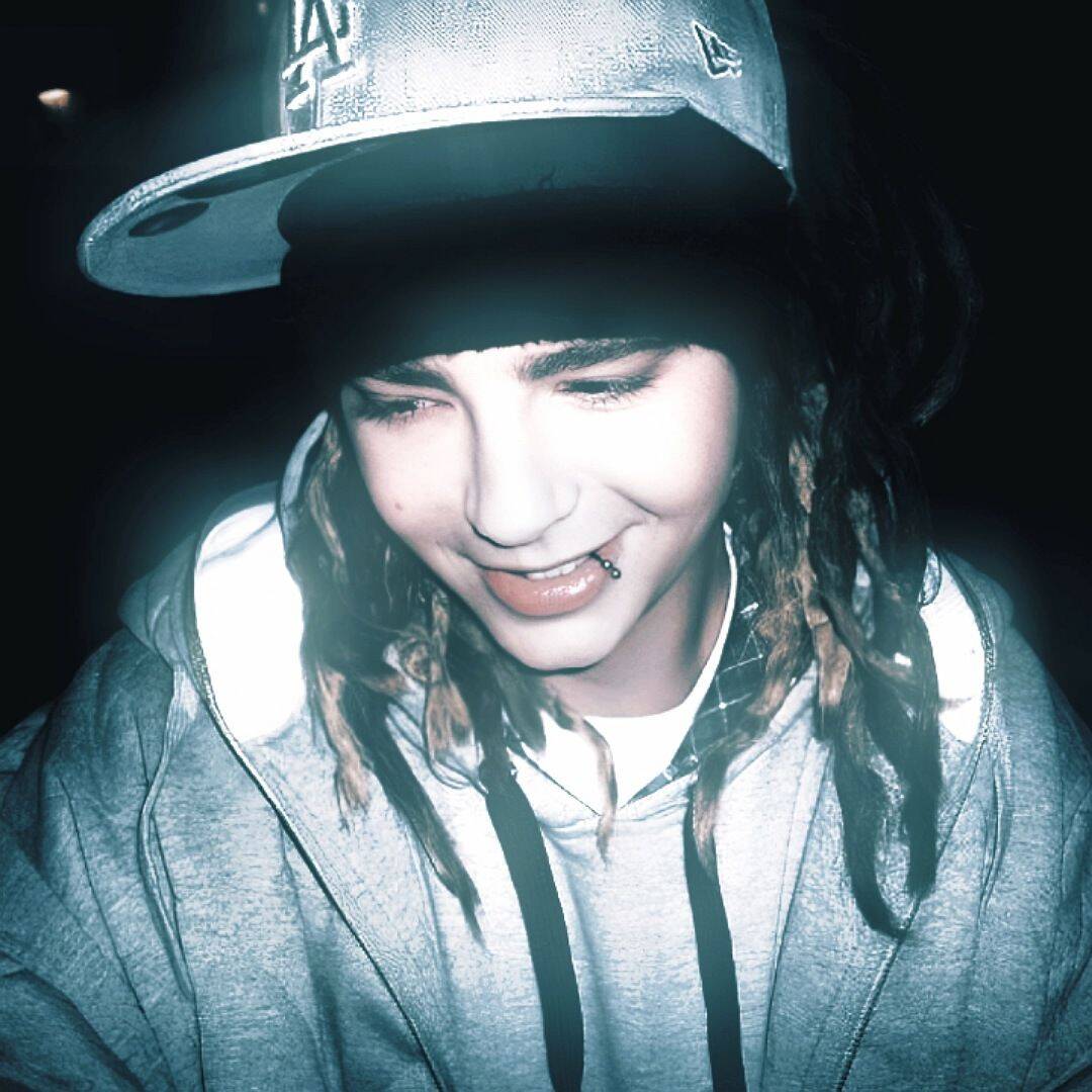 Emo pfp Profile Picture with Cap and Curly Hair