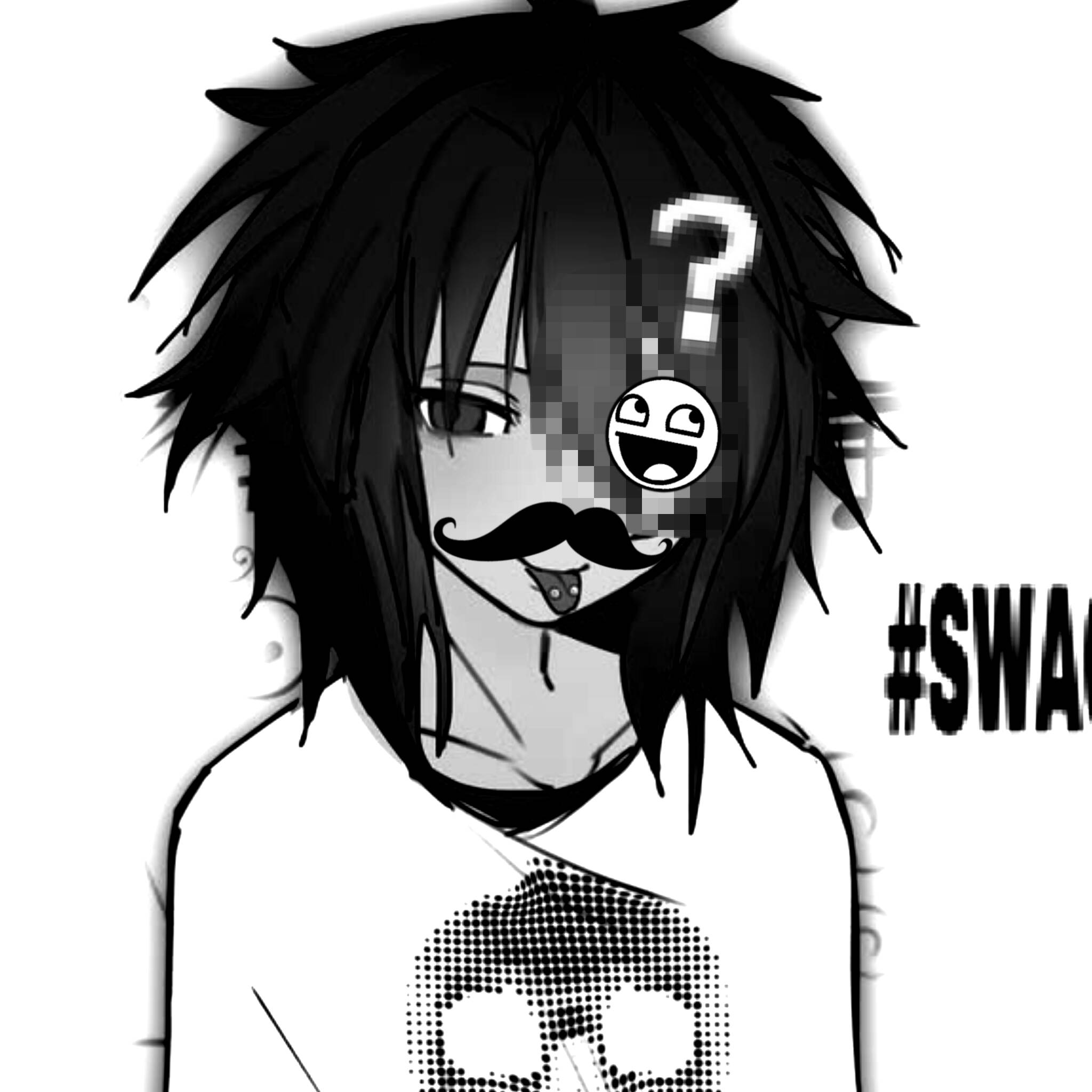 Emo pfp Profile Picture with Drawing Style and Mask