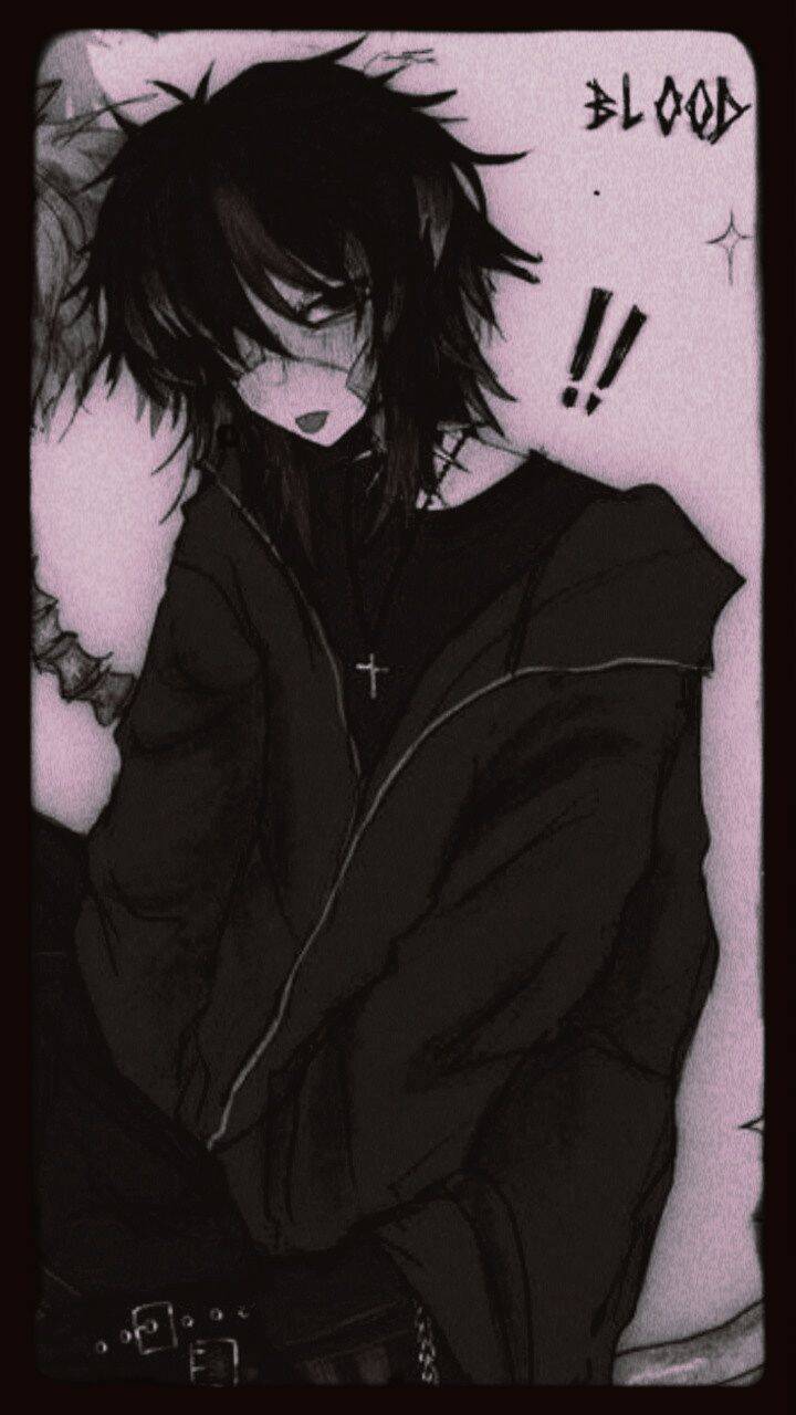 Emo pfp Profile Picture with Messy Hair and Sad Look