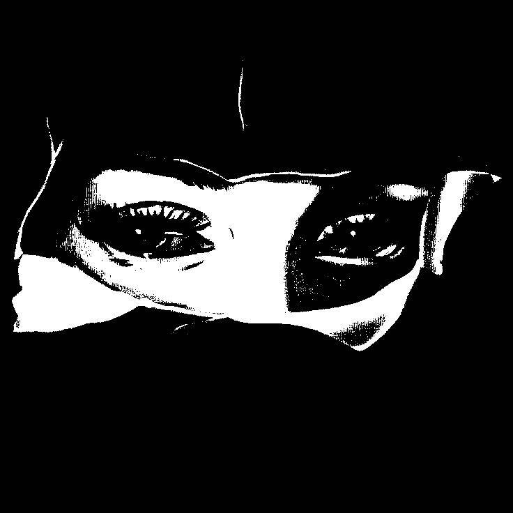 Black pfp Profile Picture with Expressive Eyes