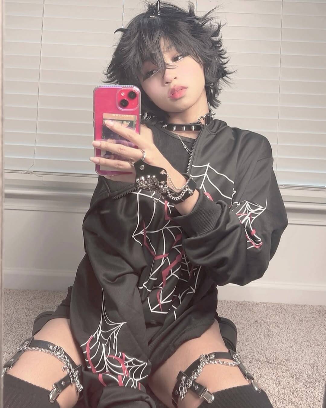 Femboy Pfp Profile Picture with Gothic Style and Accessories