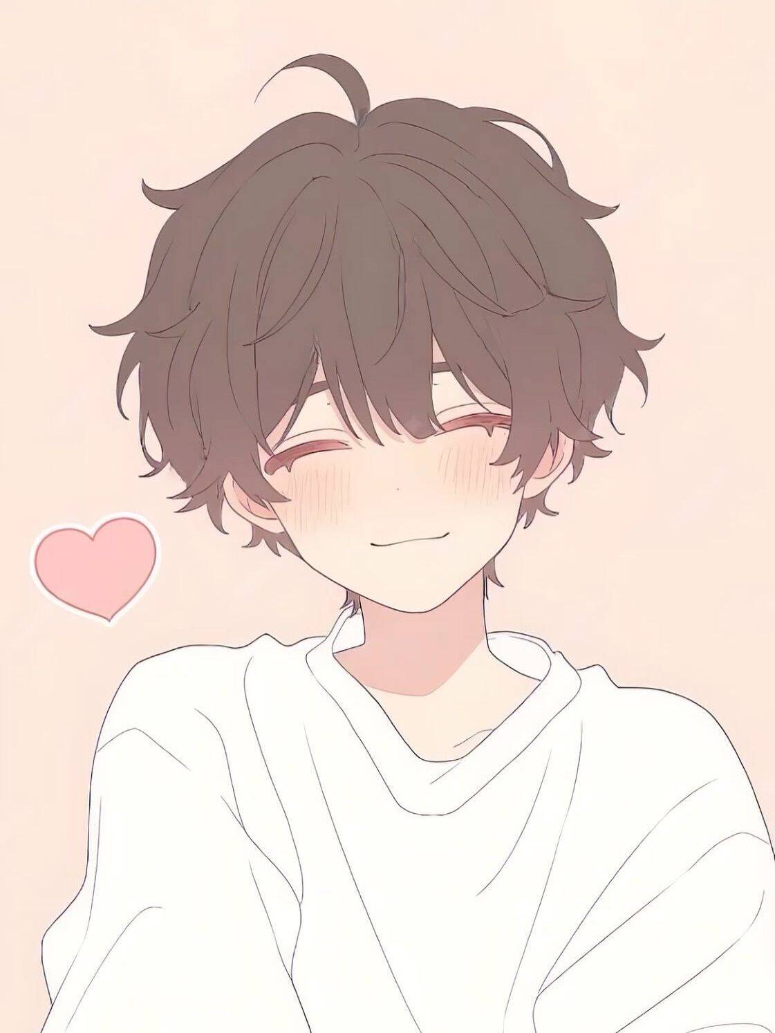 Femboy Pfp Profile Picture Smiling with Messy Hair