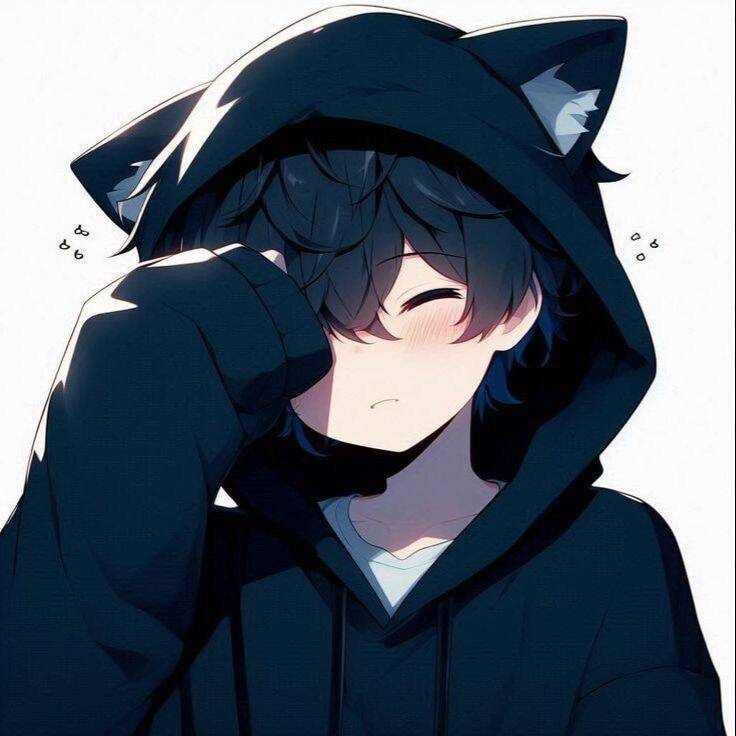 Femboy Pfp Profile Picture with Cat Ears Hood