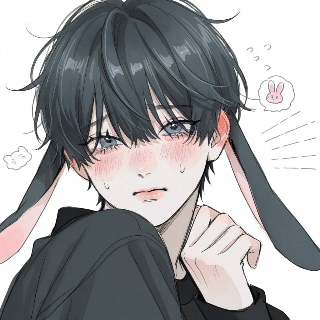 Femboy pfp Profile Picture with Bunny Ears