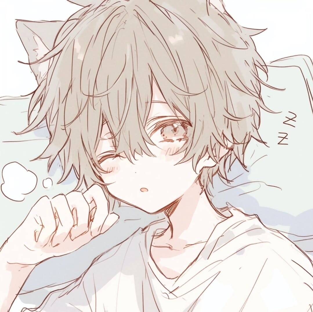 Femboy Pfp Profile Picture with Messy Hair