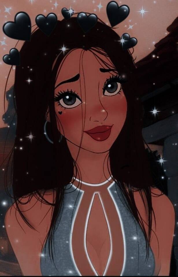Girl​ Instagram pfp Profile Picture with Hearts and Stars
