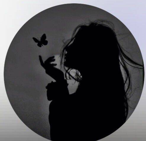 Silhouette and Butterfly pfp Profile Picture for Instagram Girl​