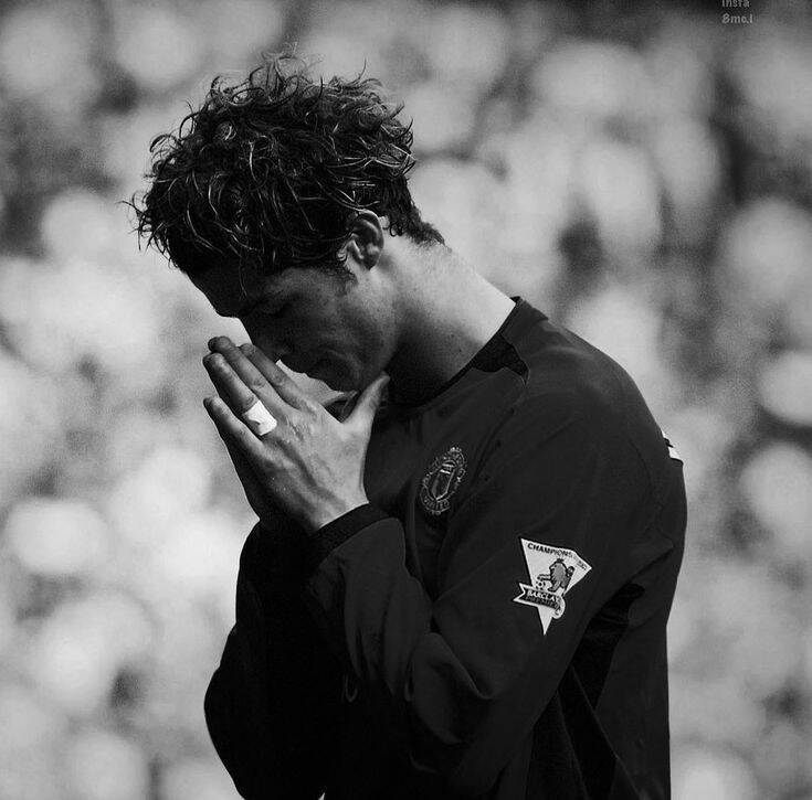 Black Profile of Football Player in Prayer pfp Profile Picture