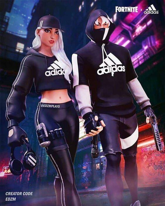 Fortnite Couple in Adidas Outfits pfp Profile Picture