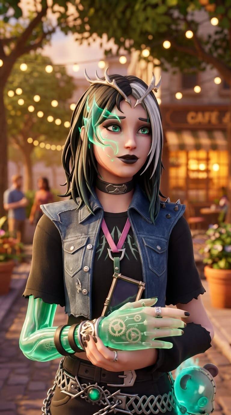 Fortnite Girl with Cyberpunk Style pfp Profile Picture