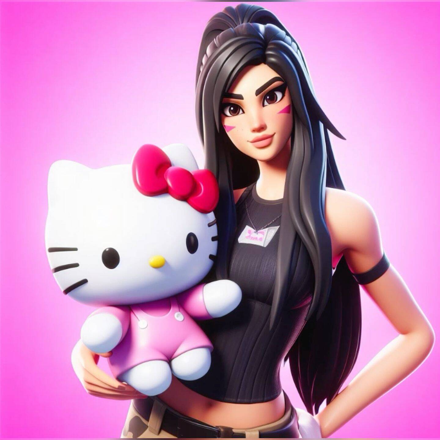 Fortnite Girl with Hello Kitty pfp Profile Picture