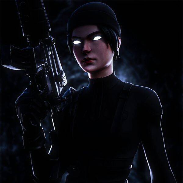 Fortnite pfp Profile Picture with Mysterious Character and Weapon
