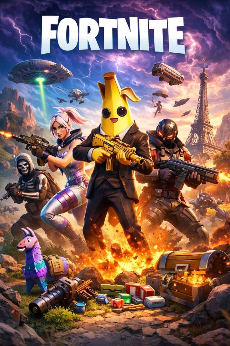 Fortnite Banana pfp Profile Picture with Weapon
