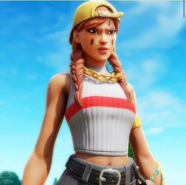 Fortnite Girl with Braids and Cap pfp Profile Picture