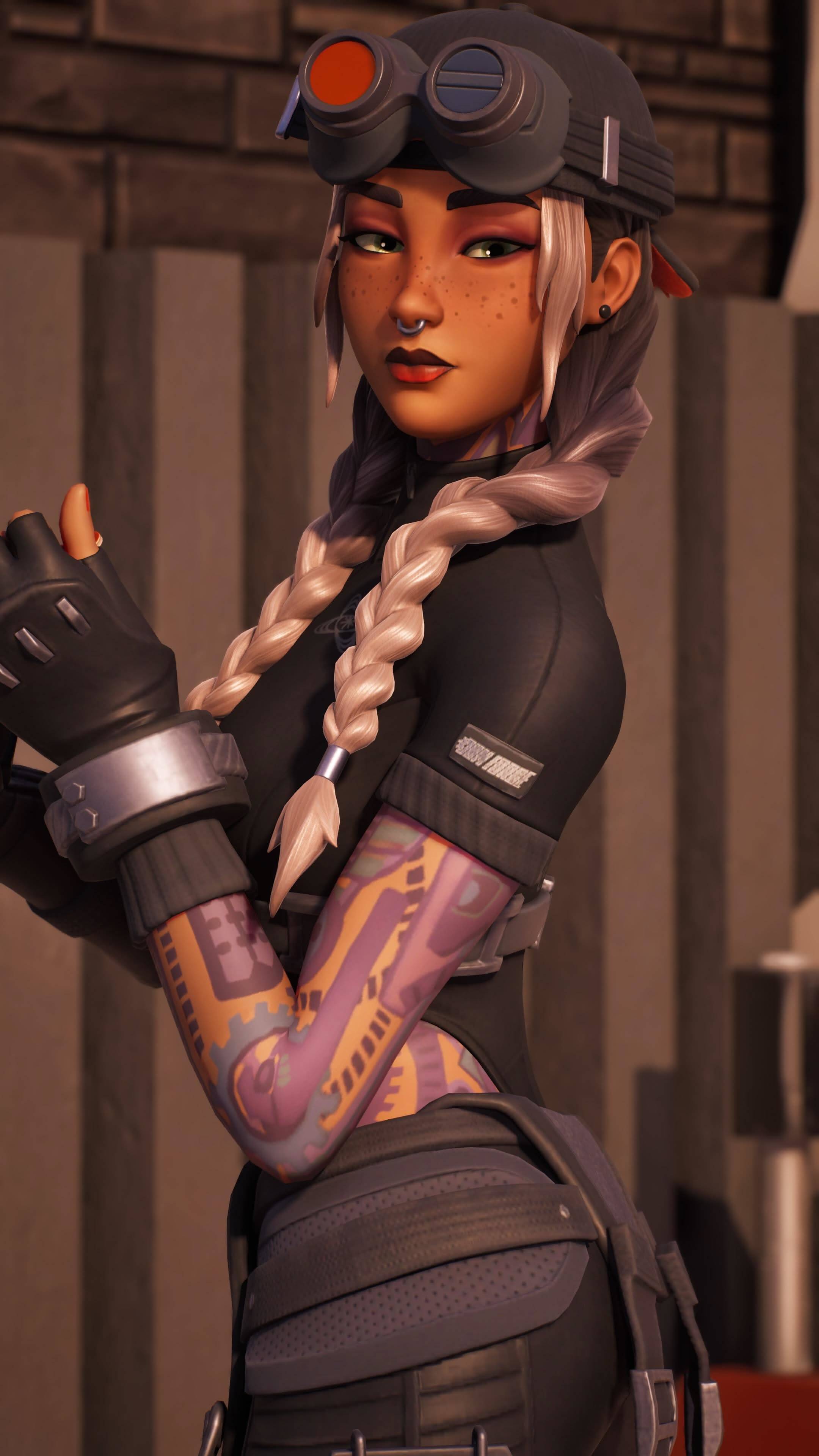 Fortnite Girl pfp Profile Picture with Braids and Glasses