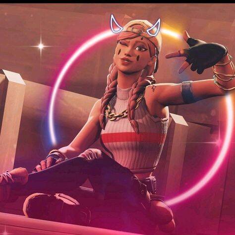 Fortnite Girl pfp Profile Picture with Horns and Cool Style
