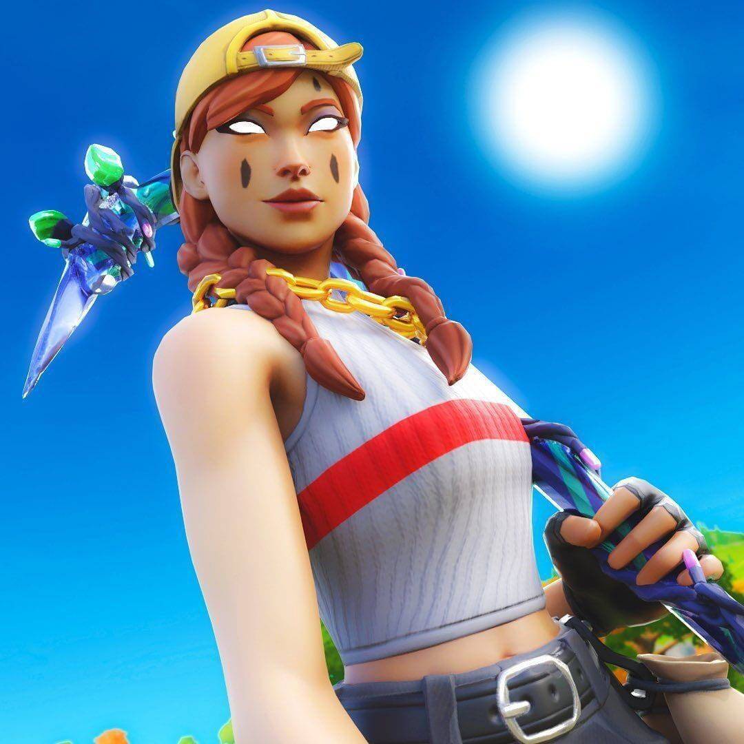 Fortnite Girl pfp Profile Picture with Pickaxe and Cap