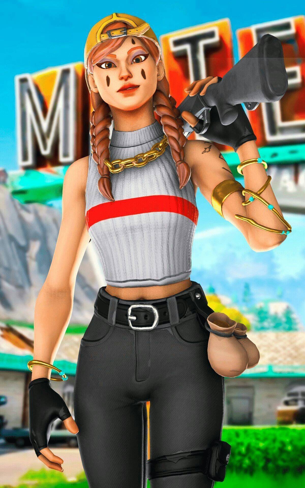 Fortnite Stylish Girl with Clothes Launcher pfp Profile Picture