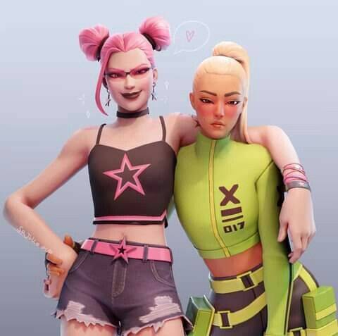 Fortnite Stylish Girls with Modern Skins pfp Profile Picture