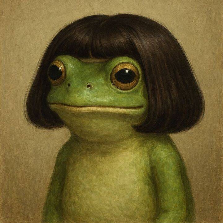 Funny Frog Pfp Profile Picture with Wig