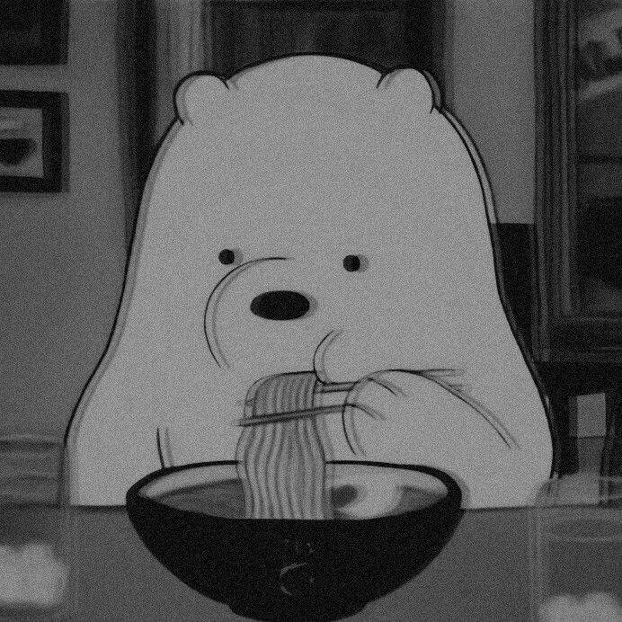 Funny Bear with Noodles pfp Profile Picture