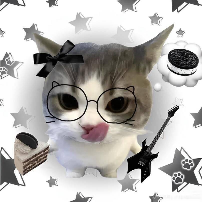 Funny Cat pfp Profile Picture with Glasses and Tongue Out