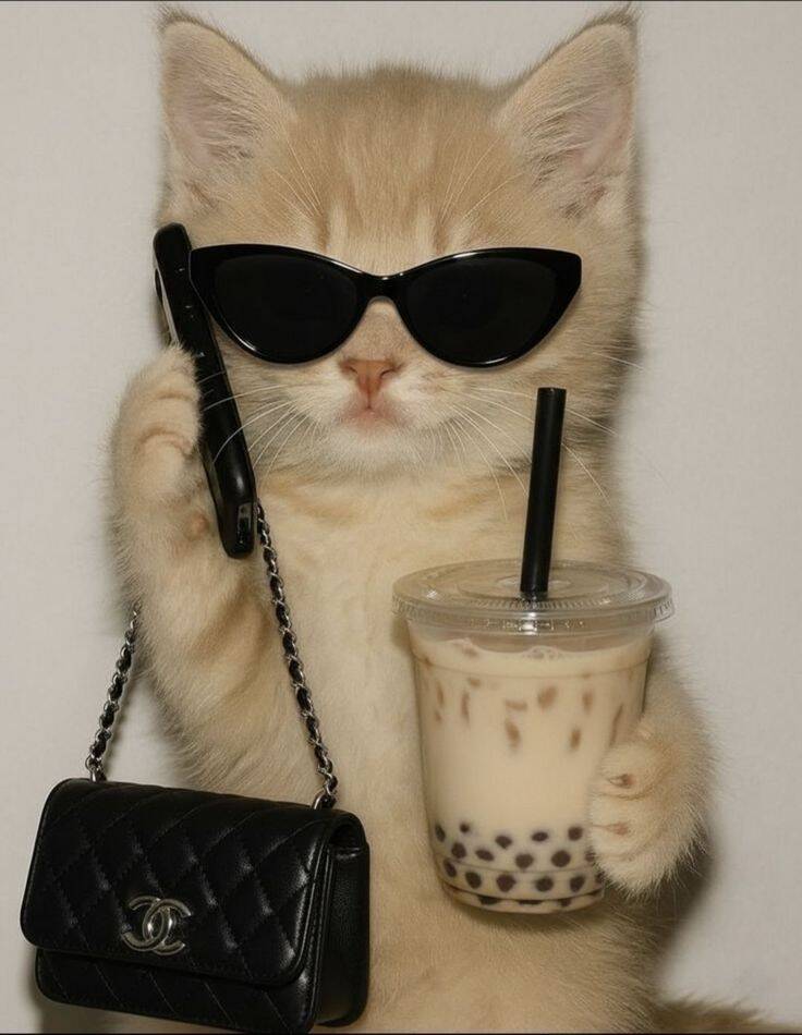 Cute and Funny Kitten pfp Profile Picture with Sunglasses