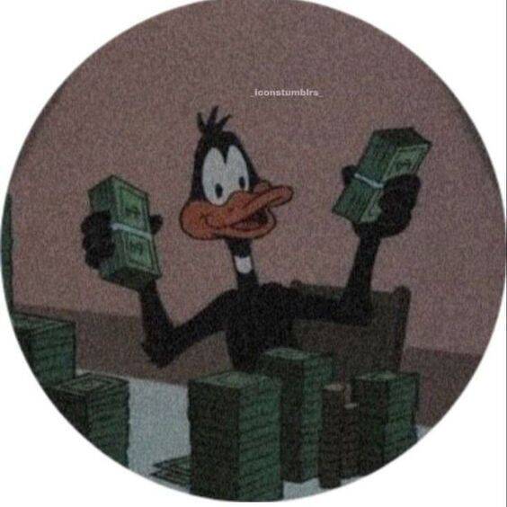 Funny Donald Duck pfp Profile Picture with Money
