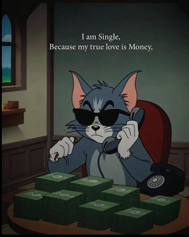 Funny Instagram pfp Profile Picture Tom and Jerry with Money