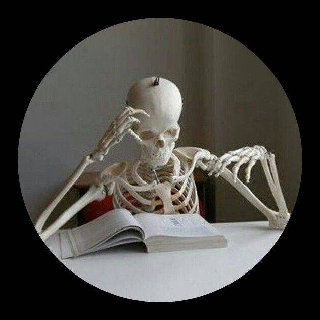 Funny WhatsApp Profile Picture of Thoughtful Skeleton