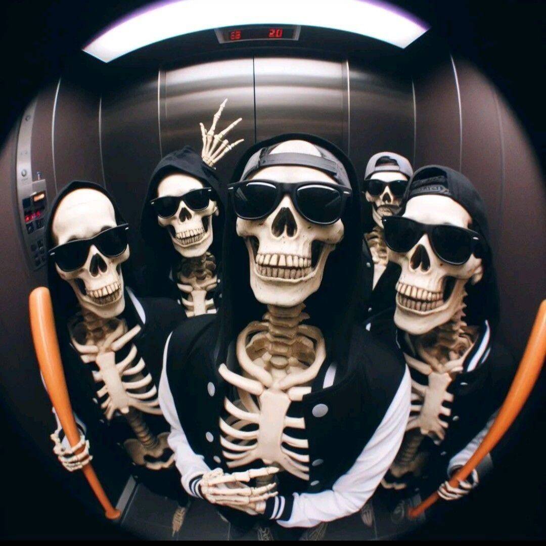Funny Instagram pfp Profile Picture with Stylish Skeletons