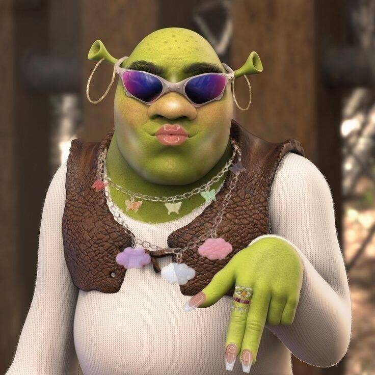 Funny Shrek with Stylish Glasses pfp Profile Picture