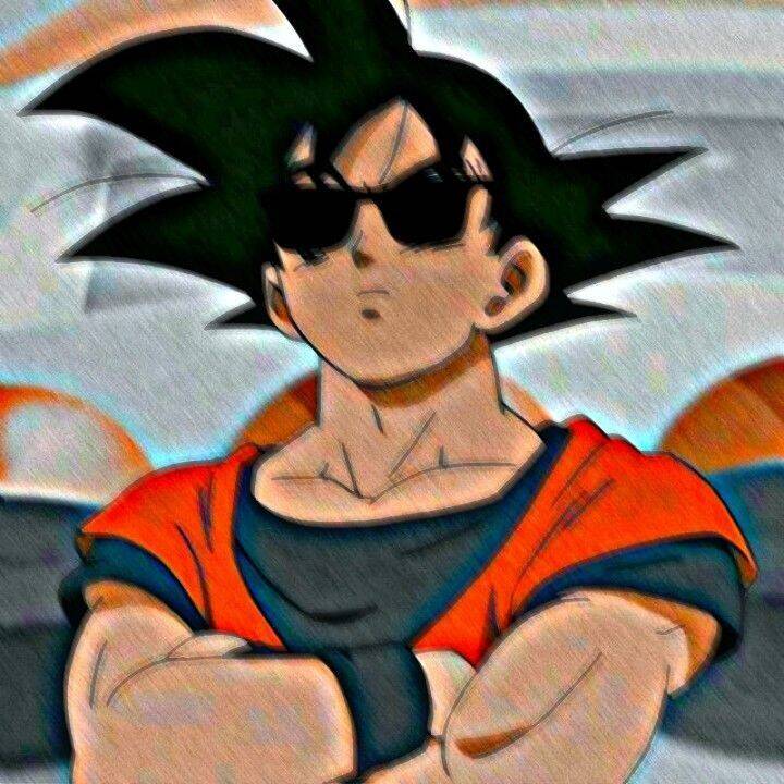 Stylish Boy​ pfp Profile Picture of Goku with Sunglasses
