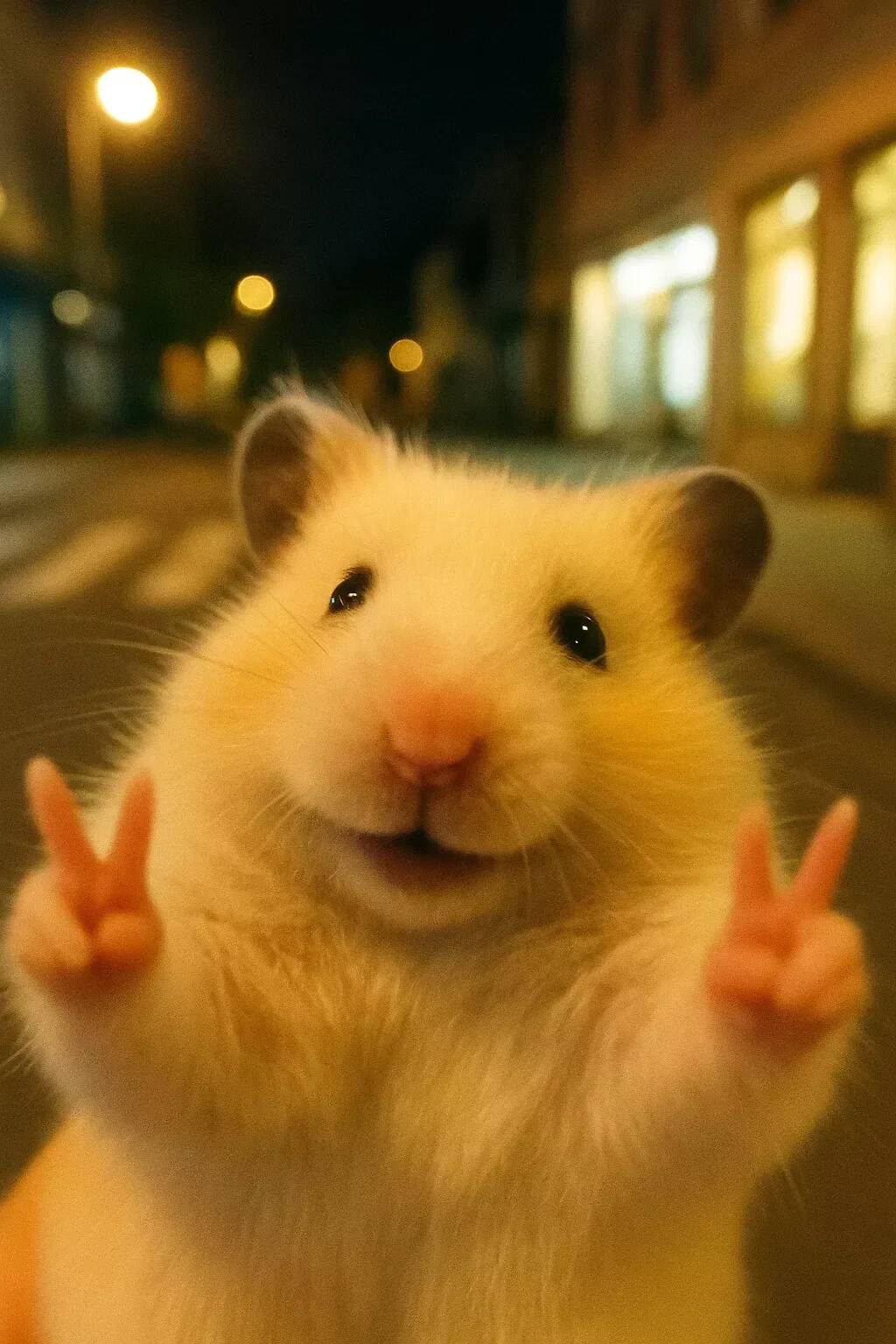 Funny Hamster Pfp Profile Picture Making Peace and Love