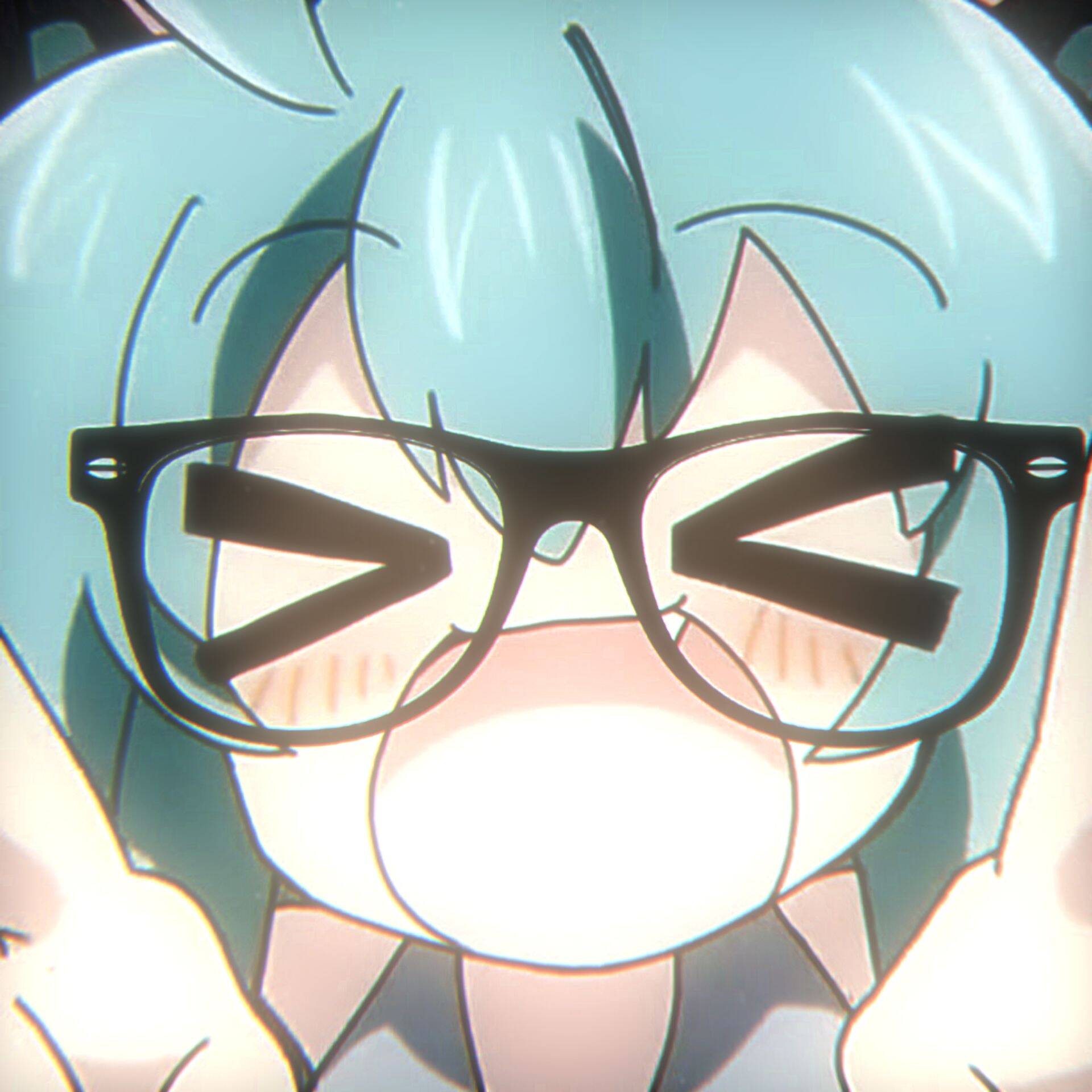 Hatsune Miku pfp Profile Picture with Funny Glasses